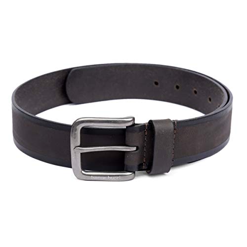 Bacca Bucci® Men's Casual Genuine Leather Jeans Belt 40 MM Wide 4 MM Thick Alloy Prong Buckle for Casual wear-Dark Grey - Image 5
