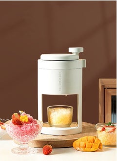 MIXDE Portable Manual Ice Crusher Shaver Slush Machine with Thickened Stainless Steel Blades and Ice Cube Tray Mould and Glass Container for Making Drinks  - Image 2
