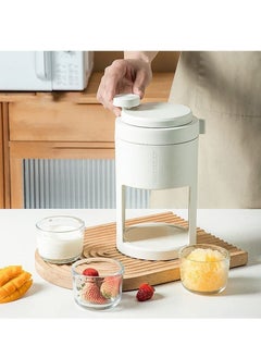 MIXDE Portable Manual Ice Crusher Shaver Slush Machine with Thickened Stainless Steel Blades and Ice Cube Tray Mould and Glass Container for Making Drinks  - Image 4