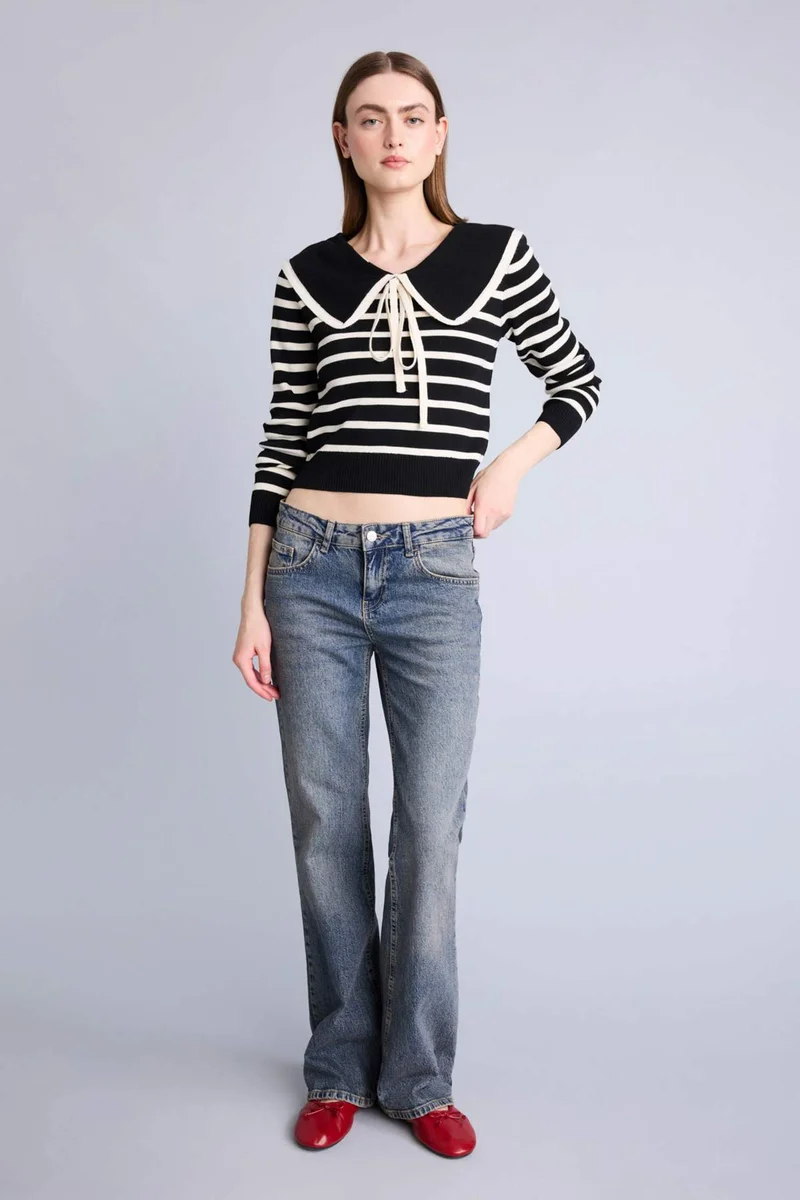 ديفاكتو Slim Fit Baby Collar Pullover