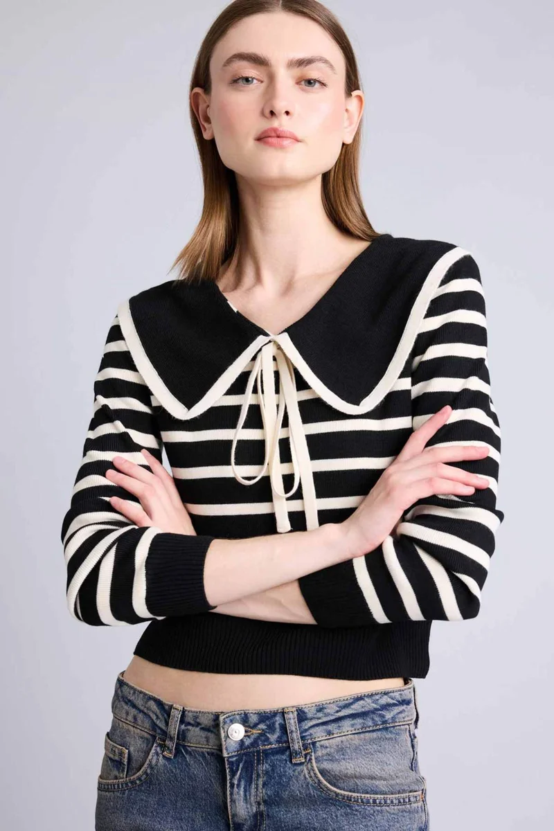 ديفاكتو Slim Fit Baby Collar Pullover