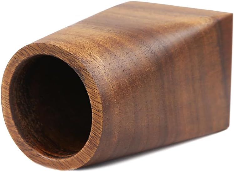 Winterworm Wooden Pencil Holder Walnut Wood Pen Container Pencil Holder Pen Cup Makeup Brush Holder Desk Accessories for Home School Office Organizer Desktop Bookshelf Decoration Round - Image 4