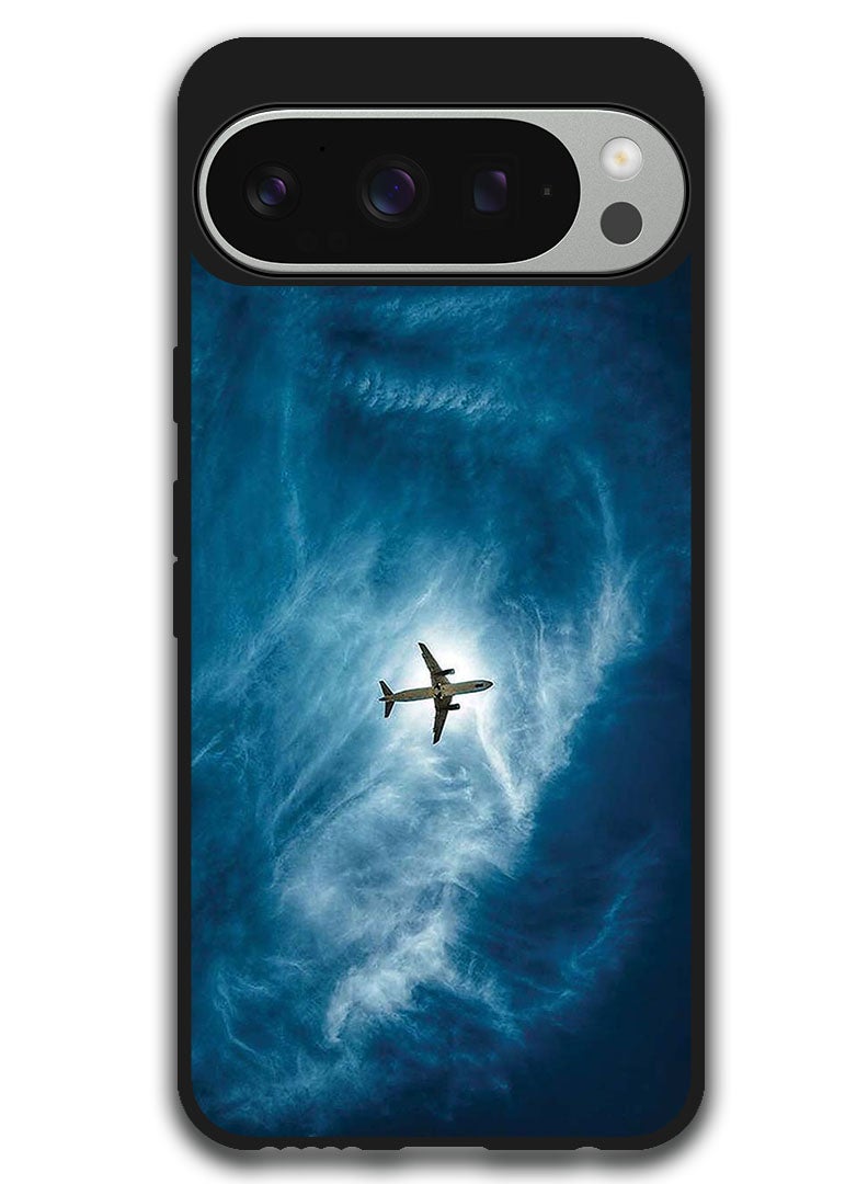 Theodor Protective Case Anti Scratch Shock Proof Bumper Cover For Google Pixel 9 Pro Plane In The Sky - Image 1