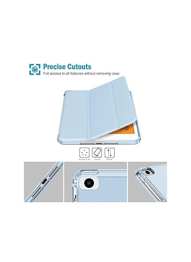 Procases - Ipad Mini Case For Ipad Mini 5 2019/ Mini 4, Mini 1 2 3 With Soft Tpu Back Cover, Slim Lightweight Tri-Fold Smart Shell Steady Stand Protective Case For Ipad Mini 5/4/3/2/1 -Skyblue - Image 1
