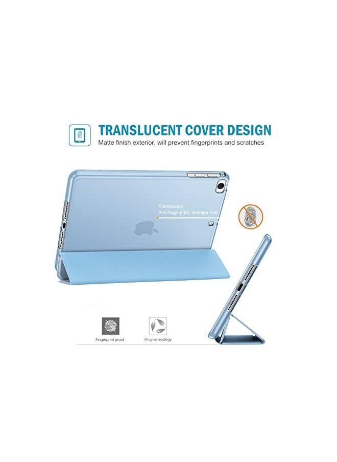 Procases - Ipad Mini Case For Ipad Mini 5 2019/ Mini 4, Mini 1 2 3 With Soft Tpu Back Cover, Slim Lightweight Tri-Fold Smart Shell Steady Stand Protective Case For Ipad Mini 5/4/3/2/1 -Skyblue - Image 1