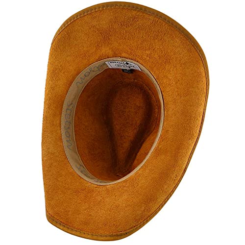 Stetson Roxbury Shapeable Leather Cowboy Western Hat, Rust, Medium - Image 3