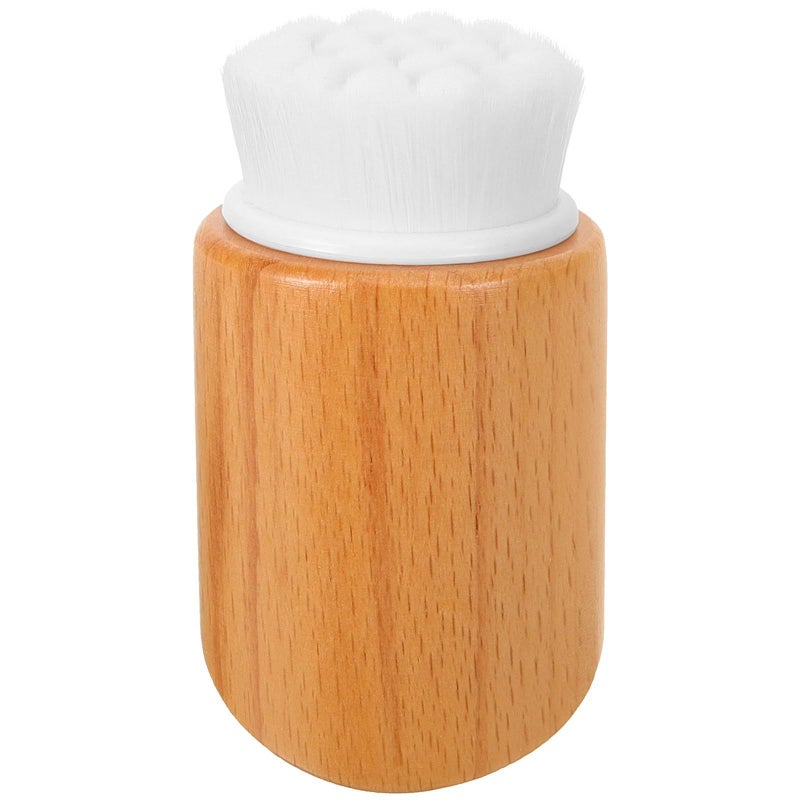 Wooden Handle Facial Cleansing Brush with Soft Bristles for Deep Pore Exfoliation Blackhead Removal - Image 2