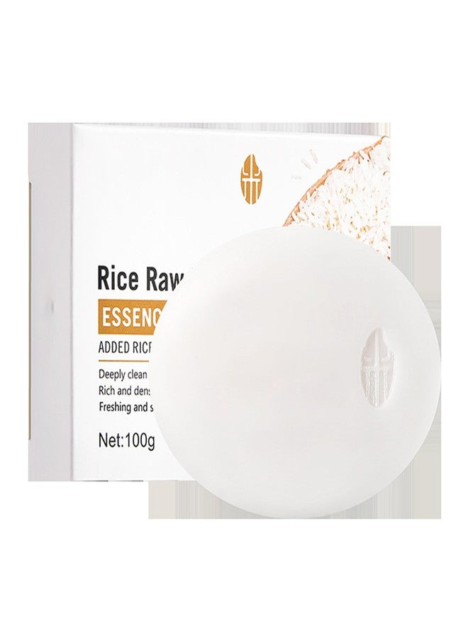 MIESCHER Rice Essence Soap, Rice Raw Pulp Essence Soap Added Rice Extract, Deep Cleaning Exfoliating & Moisturizing Cleansing Bar for Face, Body & Hands with Rich & Dense Foam, Soften Skin, 3.52oz. - Image 5