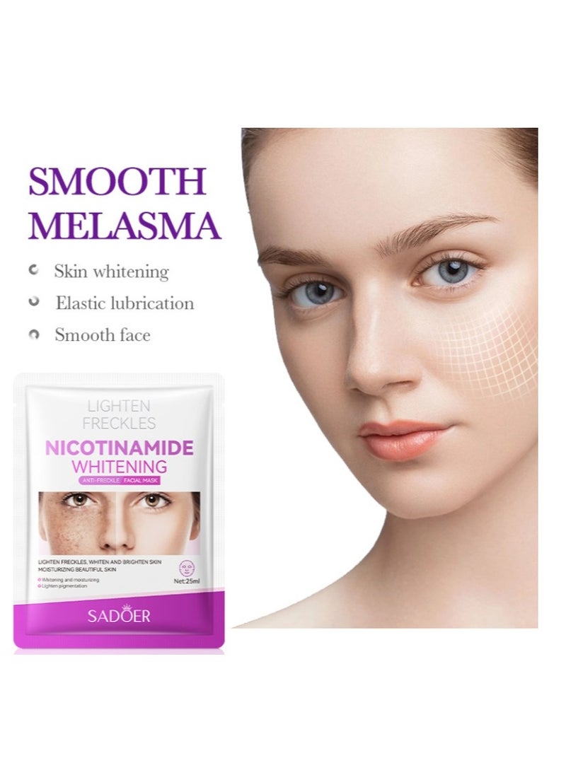 SADOER 6 Packs Goat Milk Silky Moisturizing Facial Sheet Mask Premium Essence Moisturizing Anti-Freckles Whitening   Moisturizing Facial  Mask  - Image 5