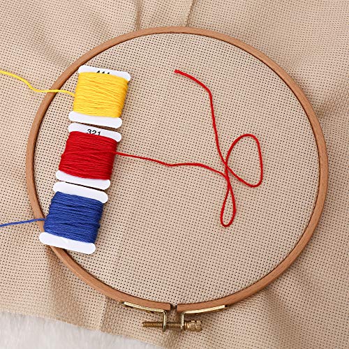 Donmon Aida Cloth 14 Count Cross Stitch Fabric Multi Colored 12×18inch 7Pcs - Image 2