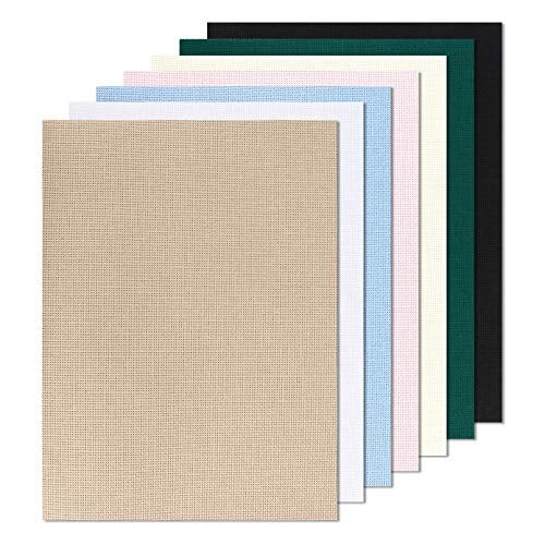 Donmon Aida Cloth 14 Count Cross Stitch Fabric Multi Colored 12×18inch 7Pcs - Image 1