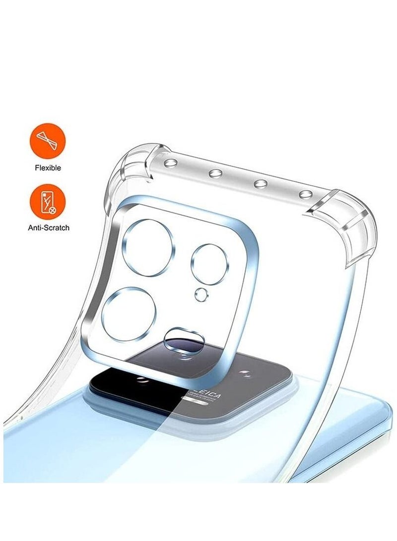 BORTONY Xiaomi 13 Pro Clear Case Cover Shockproof flexible Silicone Bumper Cover Transparent Anti scratch TPU Full Camera Protection designed for Xiaomi 13 Pro - Image 3