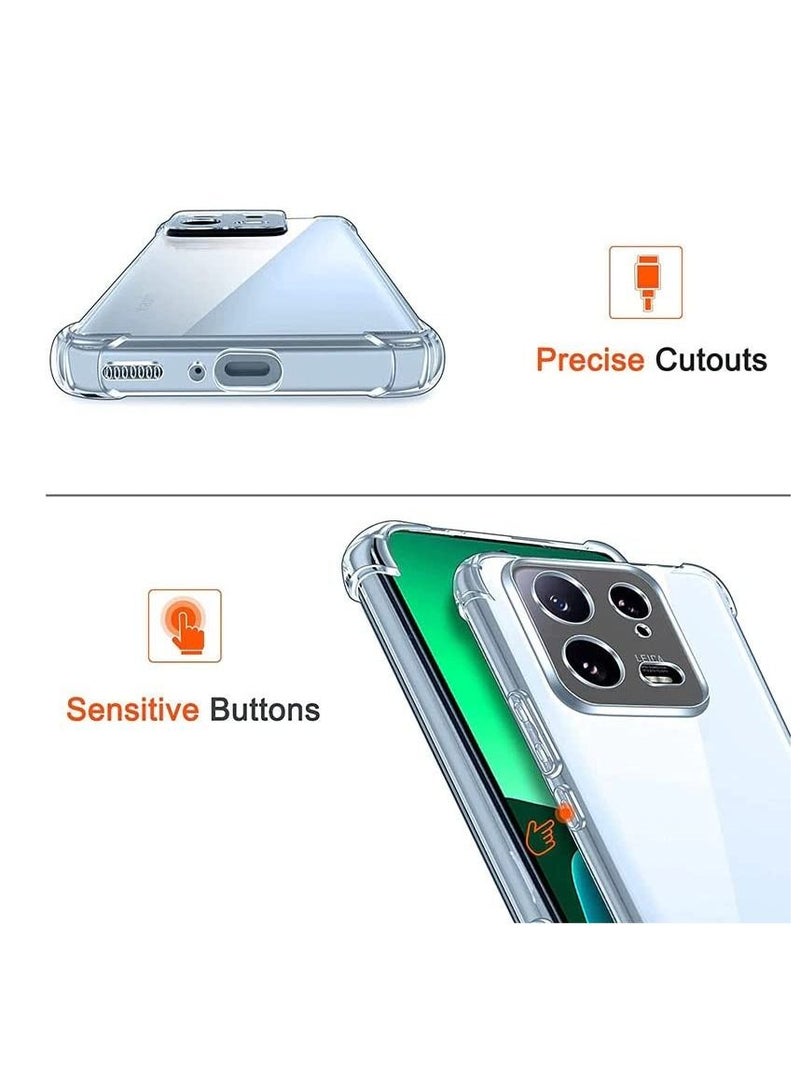 BORTONY Xiaomi 13 Pro Clear Case Cover Shockproof flexible Silicone Bumper Cover Transparent Anti scratch TPU Full Camera Protection designed for Xiaomi 13 Pro - Image 5