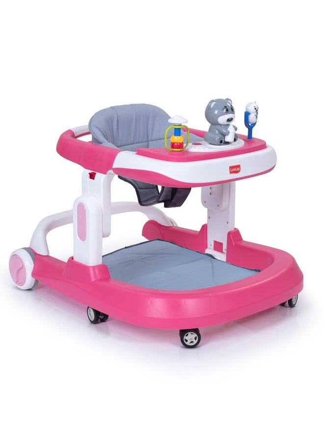 Luvlap Regal Baby Walker 9+ Months | 3 Level Height Adjustment Walker/Advanced Premium Baby Activity Walker, Pink - Image 1
