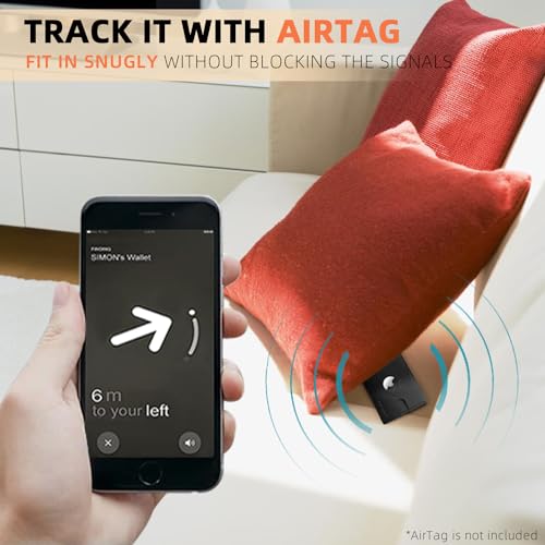 RUNBOX AirTag-Wallet-Mens-Slim-RFID Blocking Wallets Leather with Bill Compartment Air Tag Bifold Card Holder Wallet Gifts for Men Dad - Image 2