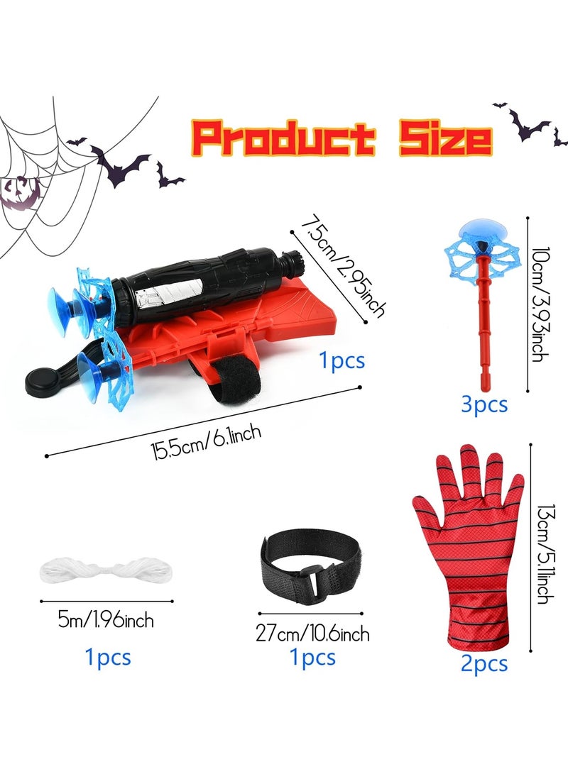 Generic Spider Web Shooter Toy Glove for Kids – Superhero Web Launcher Roleplay Set with Gloves, Darts & Wristband – Spiderman Style Web Shooting Kit for Boys & Girls – Outdoor & Indoor Action Toy Gift - Image 3