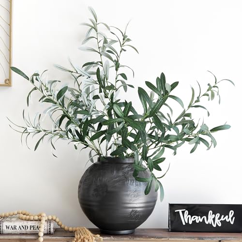 FiveSeasonStuff Lifelike Olive Branches – Premium 30-inch Faux Greenery with Realistic Gray-Green Leaves & Bendable Stems – 6 Stems for Home, Events, and Rustic Decor - Image 2