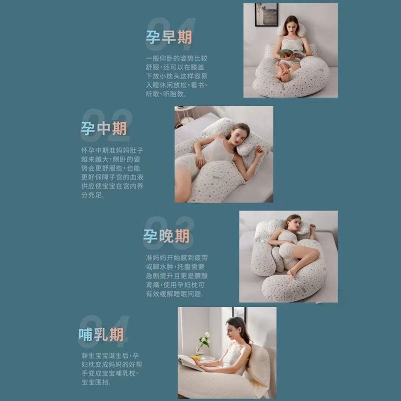 Pregnant Women'S Pillow Waist Support Side Sleeping Side Lying Pregnant Pillow Side Belly Support Hug Sleeping Summer U-Shaped Sleeping Artifact Pad Pregnancy Supplies G - Image 5
