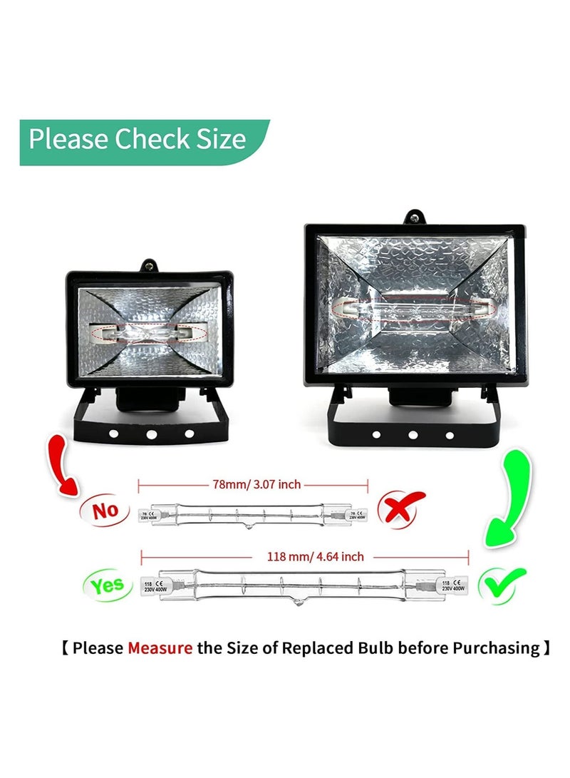 R7S Halogen Bulbs, 5 Pack 118mm 150W, Dimmable J-Type Linear Warm White Double Ended R7S Bulbs for Security and Work Lights, Floodlight, Floor Lamps, Landscape Lights, Ceiling Lights, 4.6 Inch  - Image 5
