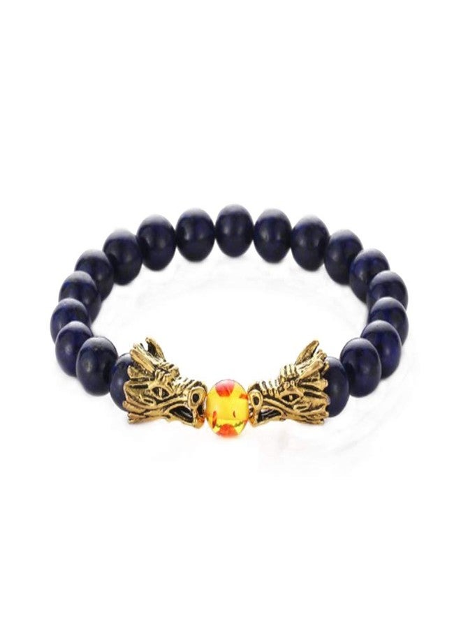 SBI Jewelry Lucky Dragon Bracelet for Women Men Family Beaded Wrap Christmas Good Luck Gift Blessing Blue Bracelet Birthday Anniversary - Image 1