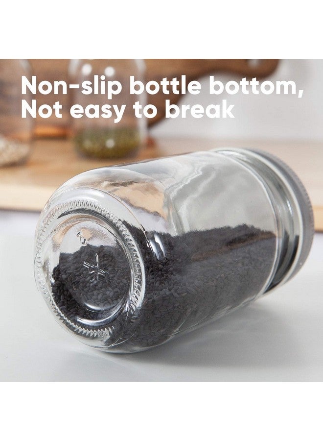 Accguan Mason Jars,Glass Jars With Lids 12 oz,Canning Jars For Pickles And Kitchen Storage,Wide Mouth Spice Jars With Silver Lids For Honey,Caviar,Herb,Jelly,Jams,Set of 20 - Image 4