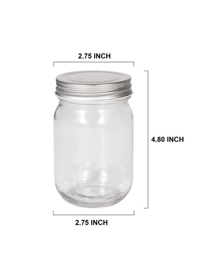 Accguan Mason Jars,Glass Jars With Lids 12 oz,Canning Jars For Pickles And Kitchen Storage,Wide Mouth Spice Jars With Silver Lids For Honey,Caviar,Herb,Jelly,Jams,Set of 20 - Image 2
