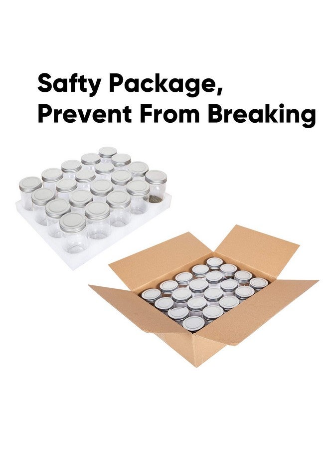 Accguan Mason Jars,Glass Jars With Lids 12 oz,Canning Jars For Pickles And Kitchen Storage,Wide Mouth Spice Jars With Silver Lids For Honey,Caviar,Herb,Jelly,Jams,Set of 20 - Image 5