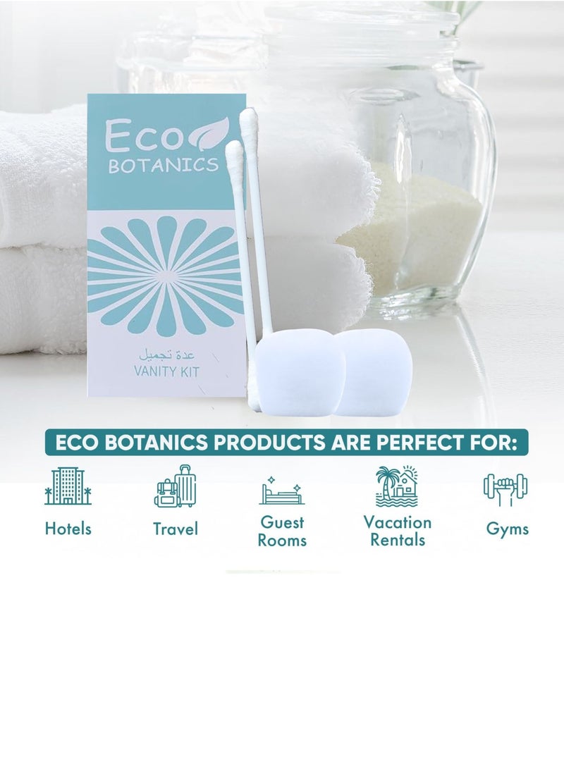 Eco Botanics 150-Piece Vanity Kit – Travel-Friendly Cotton Pads & Swabs for Personal Care - Image 2