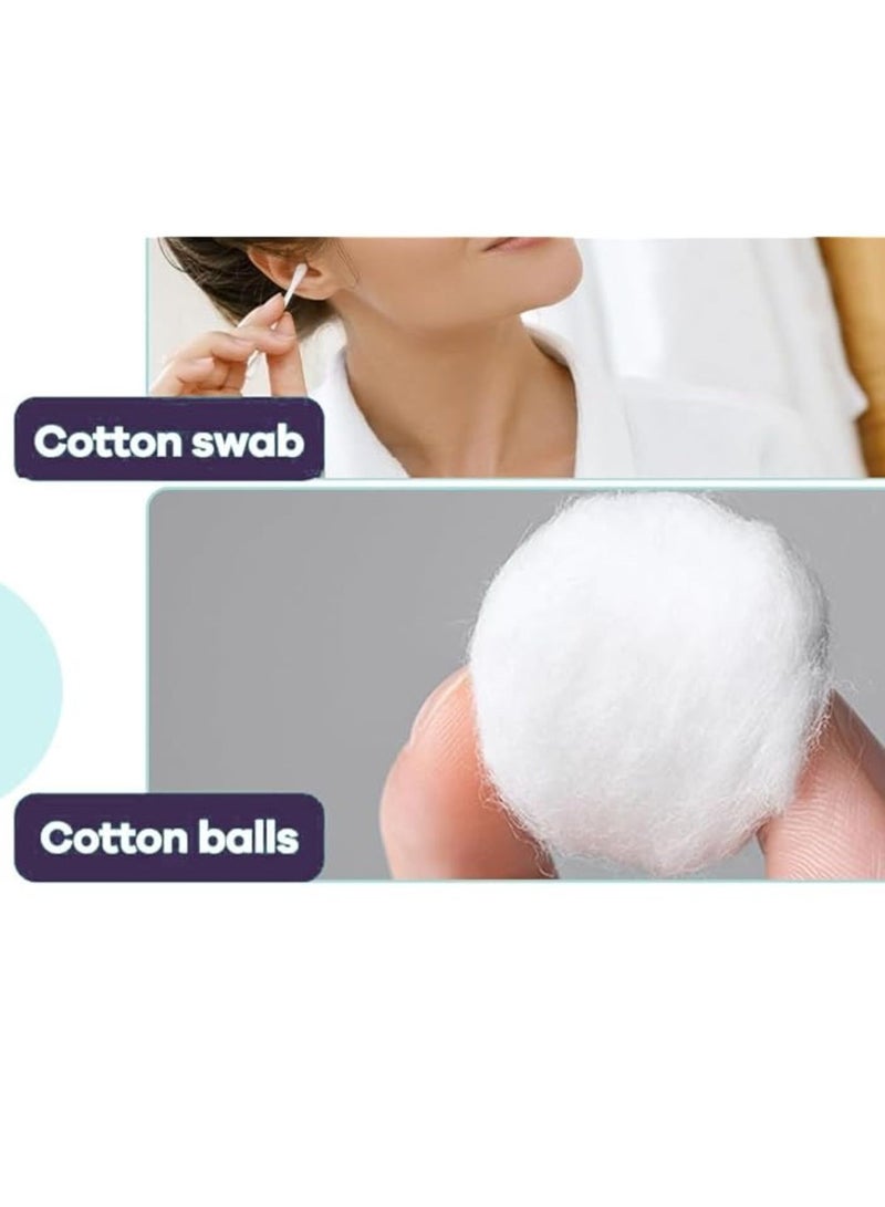 Eco Botanics 150-Piece Vanity Kit – Travel-Friendly Cotton Pads & Swabs for Personal Care - Image 3