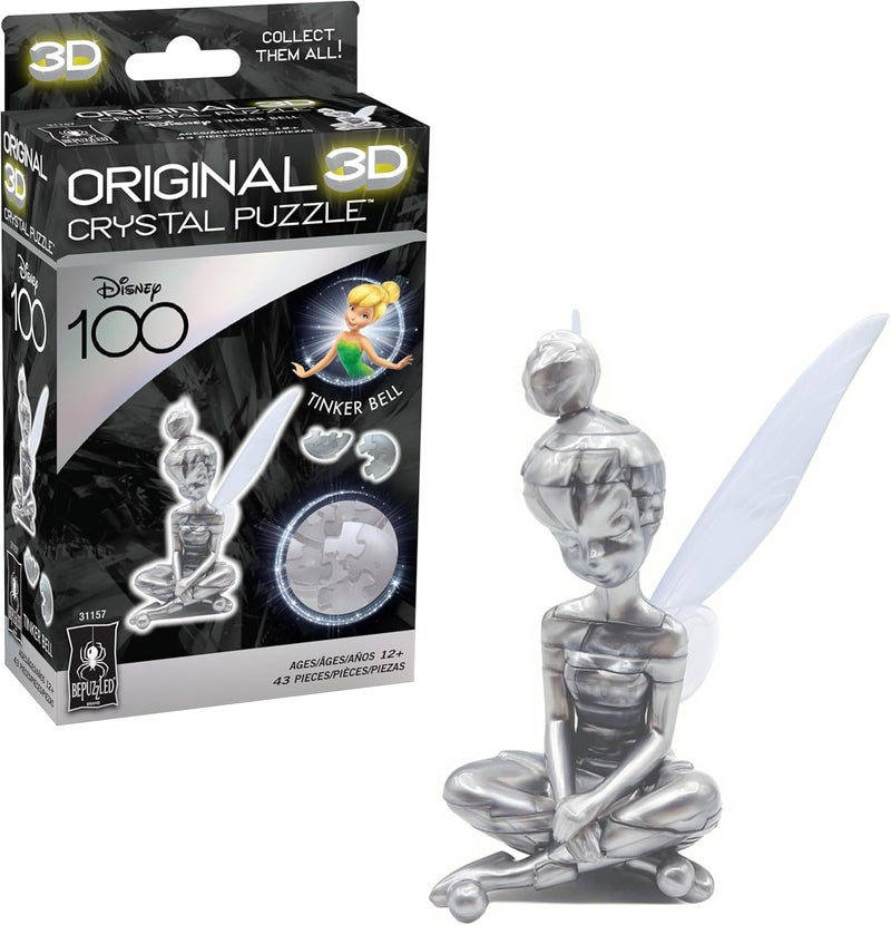 BePuzzled  Disney Platinum Tinkerbell Original 3D Crystal Puzzle Ages 12 and Up - Image 1