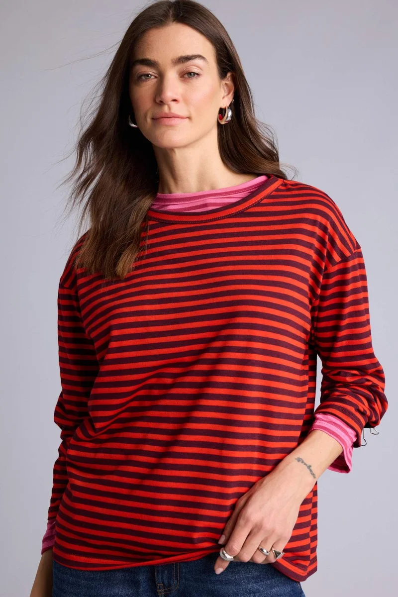 ديفاكتو Crew Neck Long Sleeve T-Shirt