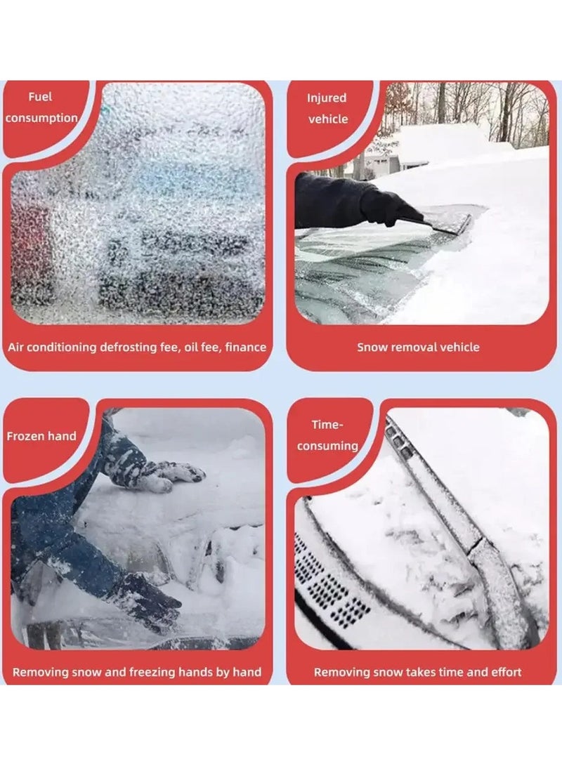 AROAQ Magnetic Car Front Windshield Cover Oxford Cloth Sun Shade Rainproof Heat Insulation Universal - Image 3