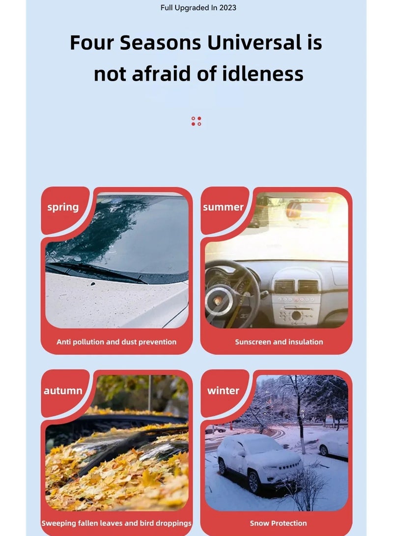 AROAQ Magnetic Car Front Windshield Cover Oxford Cloth Sun Shade Rainproof Heat Insulation Universal - Image 4