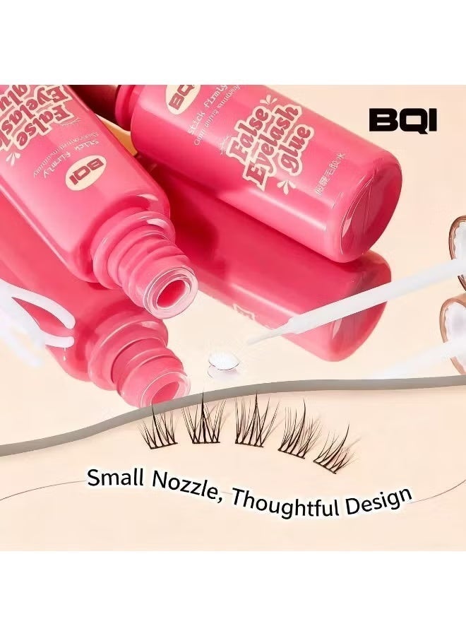 BQI Eyelashes Glue Adhesive,Super Strong Waterproof Clear Long Eyelash Glue Lasting Sweat & Tear Proof Lash Glue for Eyelash Extensions, All Day Hold Durable Brush-On Waterproof, 1 Pack. - Image 4