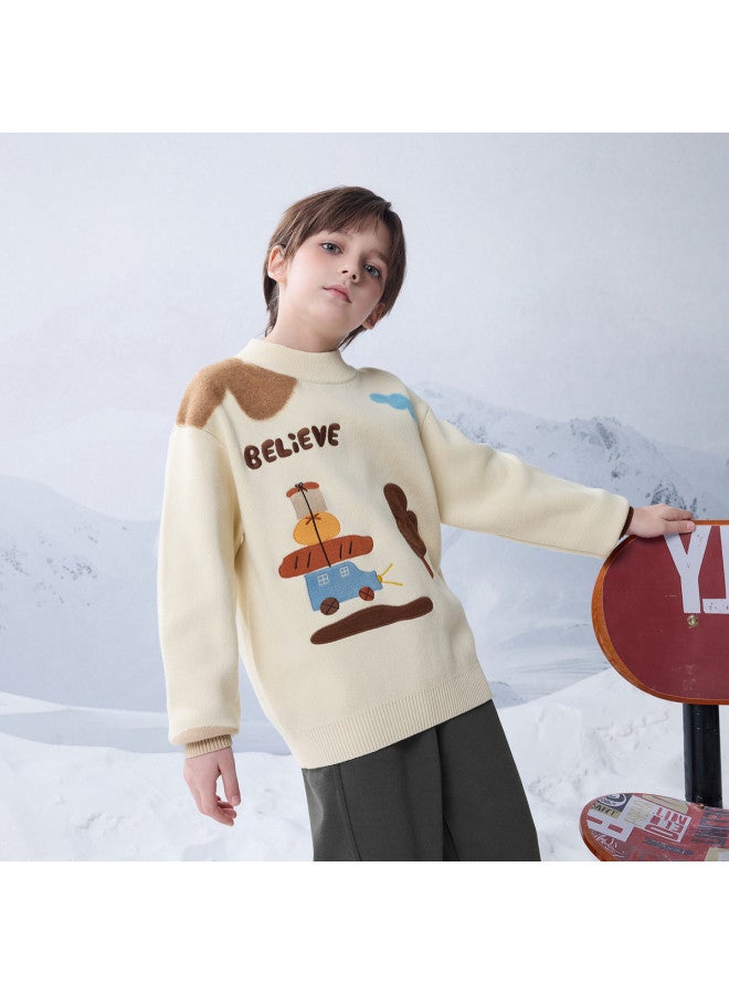 مكد معطف مكد للأولاد بنصف طوق وسادة، بأسلوب أكاديمي عصري وعادي لفصلي الربيع والخريف - Image 2