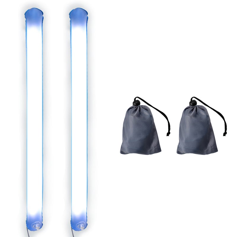 2pcs Inflatable Camping Lantern Foldable Light Strip Easy to Store for Outdoor Activity Camp Hung on RVs, Tents, Cave with Adhesive Tape Plugs into any USB Power Source - Image 1