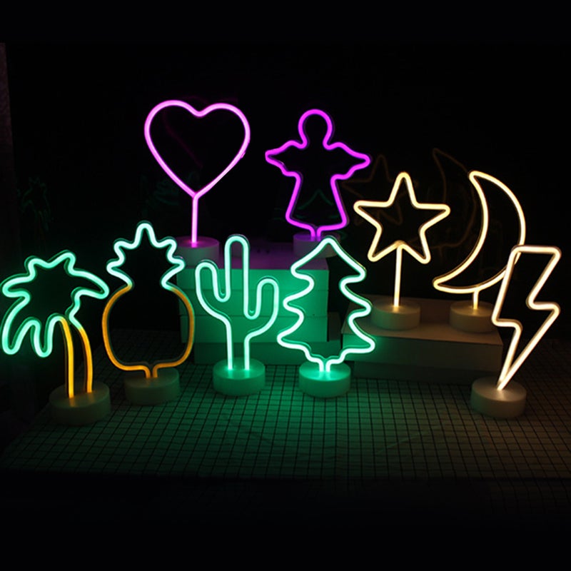 Cute Design Night Light Beside Lamp 3 * AA Cell Operated USB Powered Portable for Home Decoration Deco Birthday Present Gift - Image 3