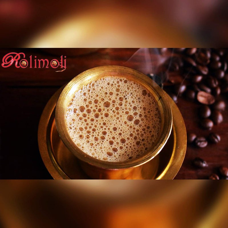 Rolimoli Special South Indian Coffee Brass Filter Handmade Tumbler Cup Set Handicraft (150 ML Pure Brass Kappi Set of 1) - Image 5