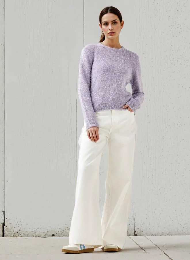 2Xtremz 2Xtremz Lurex Fuzzy Sweater with Long Sleeves