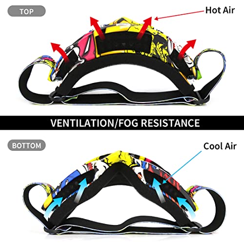 JAMIEWIN Motocross Goggles ATV Dirt Bike Motorcycle UTV MX OTG Offroad Riding Goggles Anti UV Dustproof Anti Fog Racing Skiing Goggles for Men Women Youth Kids - Image 4
