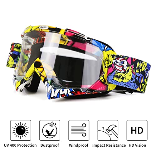 JAMIEWIN Motocross Goggles ATV Dirt Bike Motorcycle UTV MX OTG Offroad Riding Goggles Anti UV Dustproof Anti Fog Racing Skiing Goggles for Men Women Youth Kids - Image 3