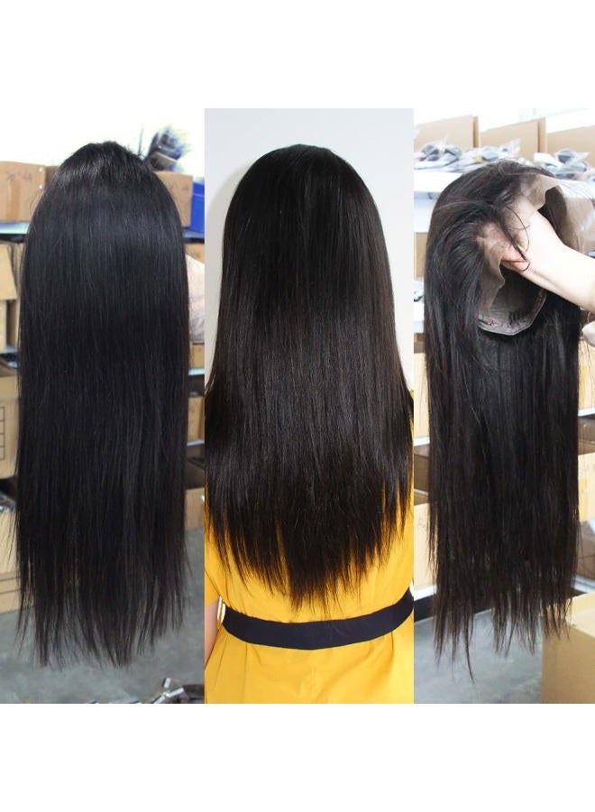 Subella HD Lace Front Wigs Human Hair Pre Plucked 220% Density 13x5 Straight HD Lace Frontal Wig with Baby Hair 12A Transparent Lace Wigs for Black Women (20inch) - Image 5