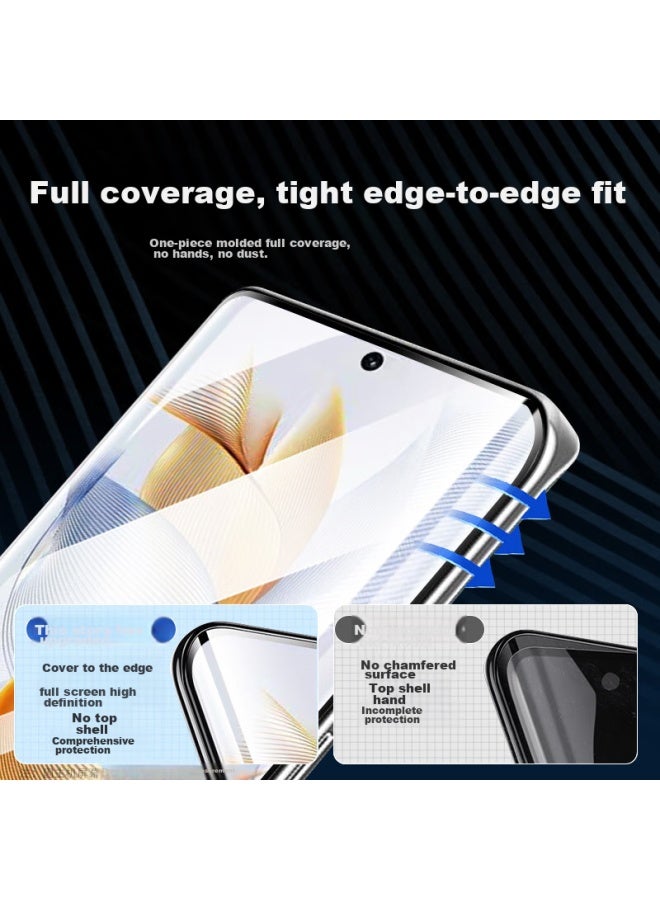 Koolife Tempered Glass Screen Protector For Honor 90, Huawei Honor 90 Phone Film Protective Cover, Curved Screen Full Coverage High Definition Film, Shatterproof, Anti-fingerprint - Image 3