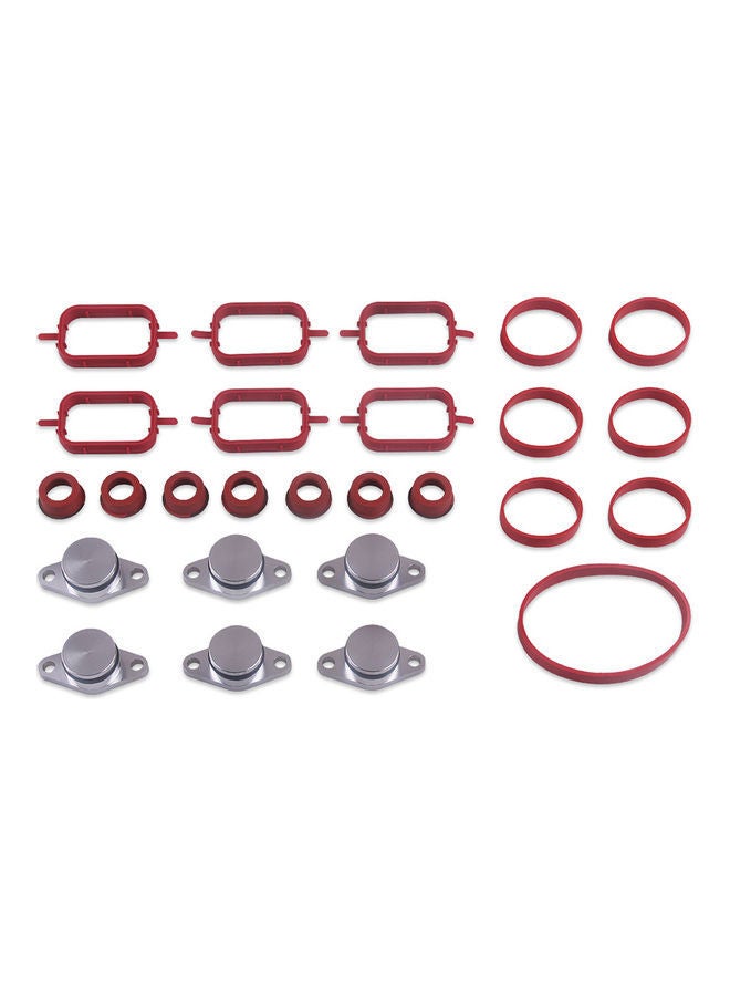 Loquat 27-Piece Swirl Flap Blanks Plate And Intake Inlet Manifold Gasket Seal For BMW