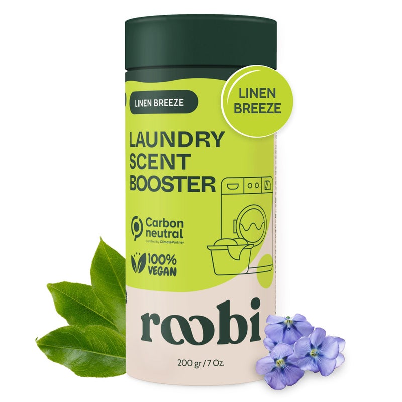 Roobi Sustainable Laundry Scent Booster Beads. Linen Breeze Fragrance Laundry Beads. Up to 20 Washing Cycles. Carbon Neutral, 100% Vegan. - Image 1