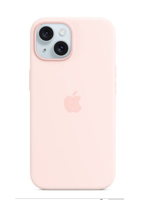 iPhone 15 Silicone Case with MagSafe - Light Pink