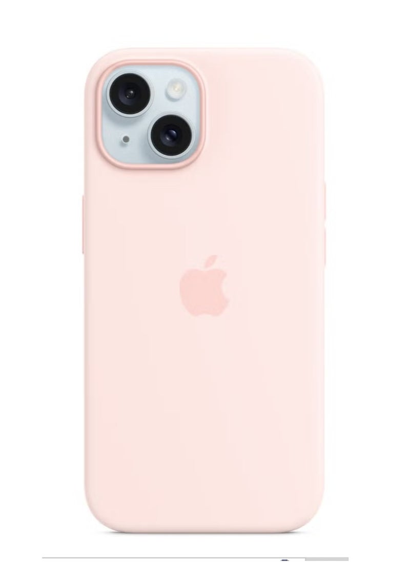 iPhone 15 Silicone Case with MagSafe - Light Pink