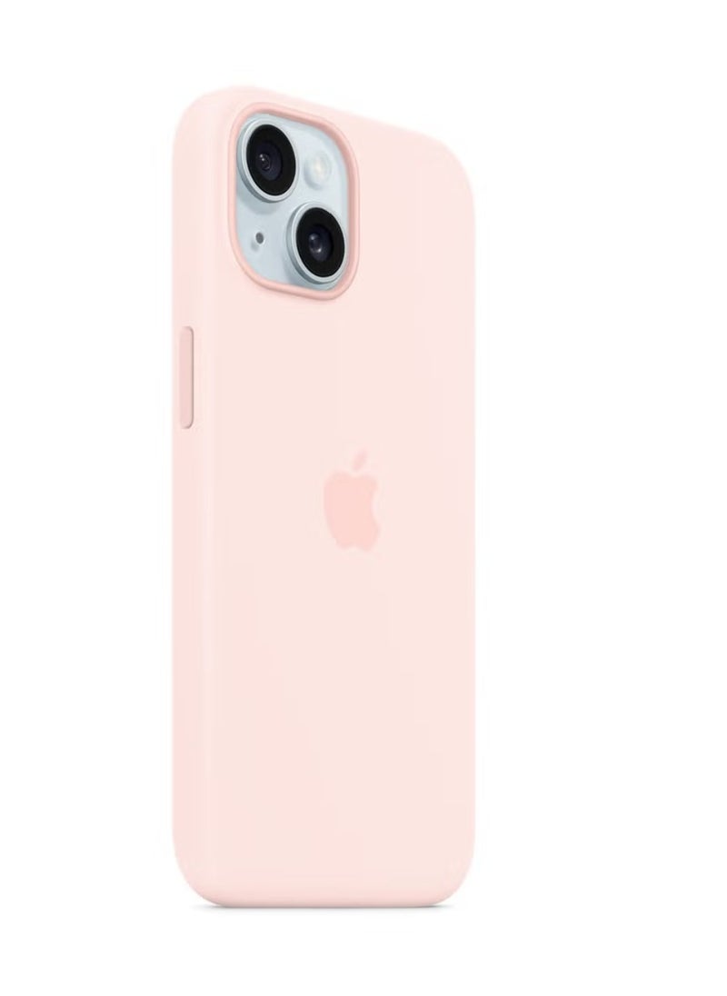 iPhone 15 Silicone Case with MagSafe - Light Pink
