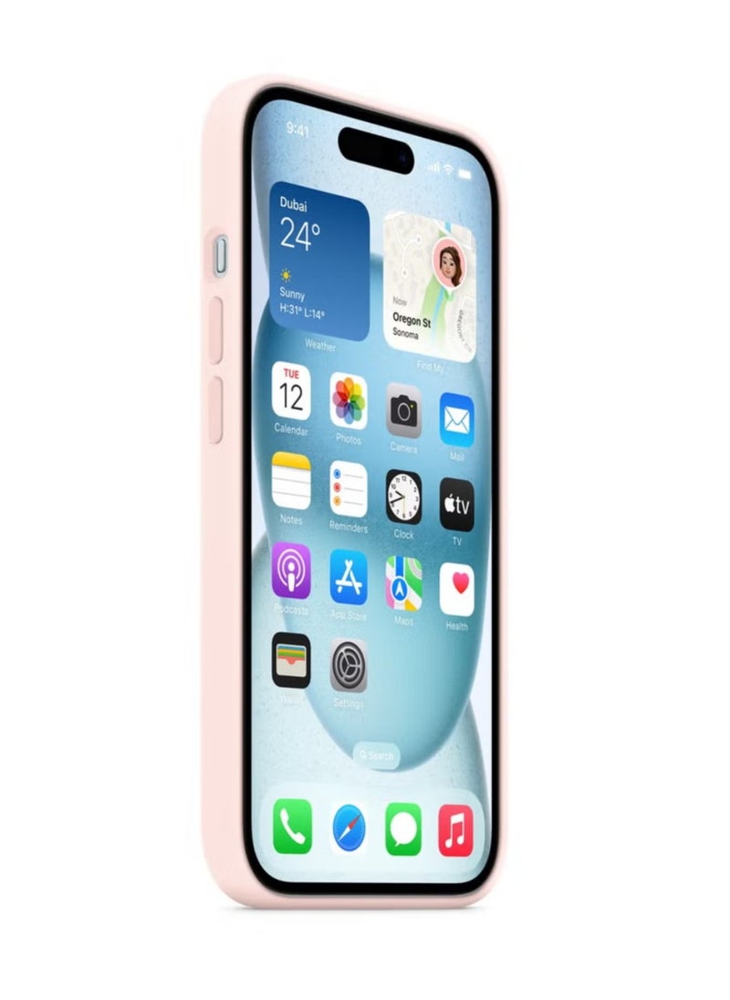 iPhone 15 Silicone Case with MagSafe - Light Pink