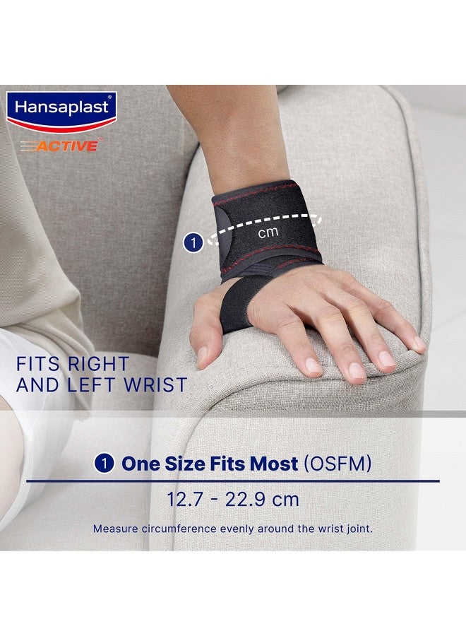 Hansaplast Hansaplast Active Wrist Support for Men & Women | 1 Unit | One Size Fits Most | Neoprene Wrist Band Supporter for Long Lasting Pain Relief & Stability | Skin Friendly Wrist Wrap/Strap with Thumb Loop for Comfortable Fit | Brace for Workout, Gym, Badminton | Sprain, Strain, Preventive Care, Overuse Care  - Image 5